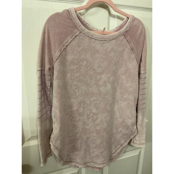 RARE color! Free People Women's Pale Pink Bed of Roses Side Zip Tunic, XS - Picture 3 of 7